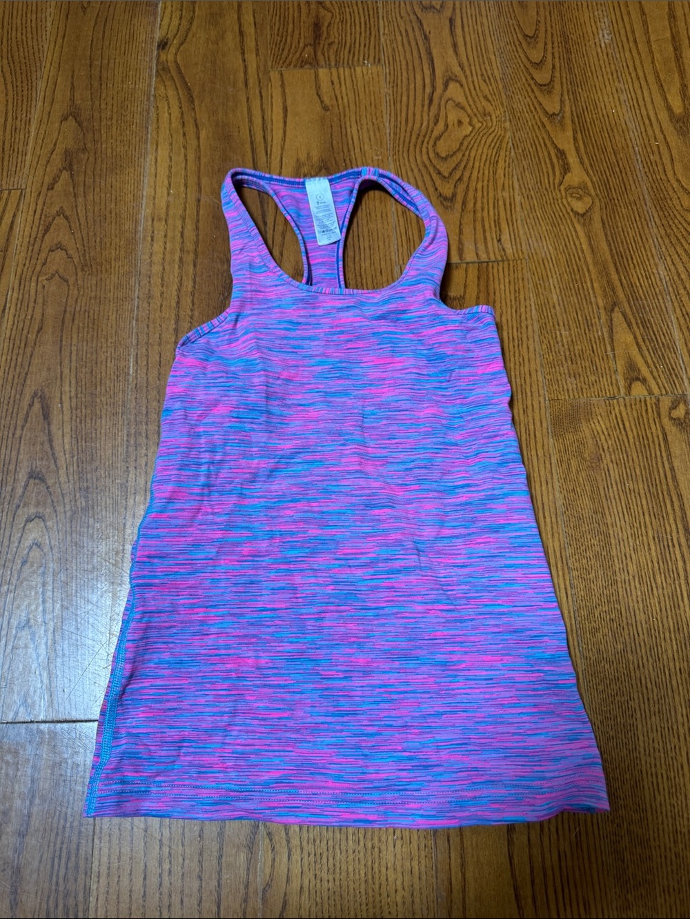 Ivivva Girls Pink & Blue Space-Dye Racerback Tank Top